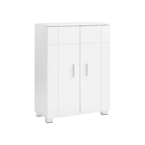 Vonios spintelė su reguliuojamomis lentynomis